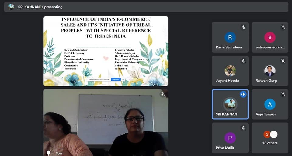 One Day National Seminar (online) on the topic ‘Entrepreneurial India ...